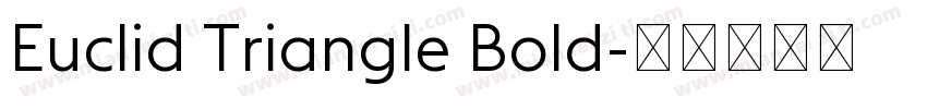 Euclid Triangle Bold字体转换